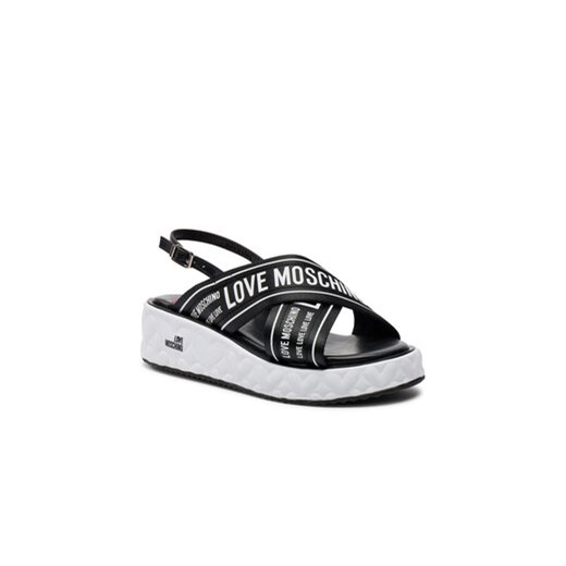 LOVE MOSCHINO Sandały JA16315I0IIX300A Czarny Love Moschino 36 MODIVO