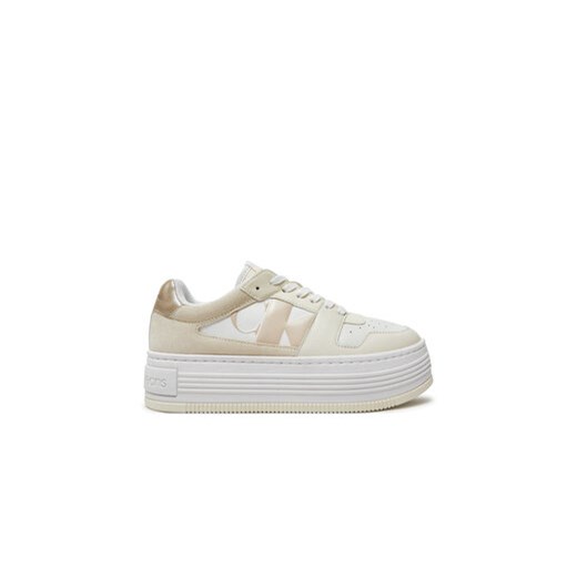 Calvin Klein Jeans Sneakersy Bold Platf Low Lace Mix Nbs Mtr YW0YW01482 Biały 36 MODIVO