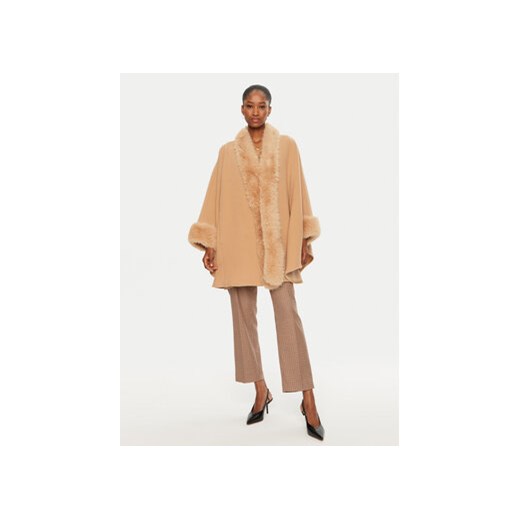 YES LONDON Płaszcz wełniany CD1193/ECO Brązowy Regular Fit Yes London one size MODIVO