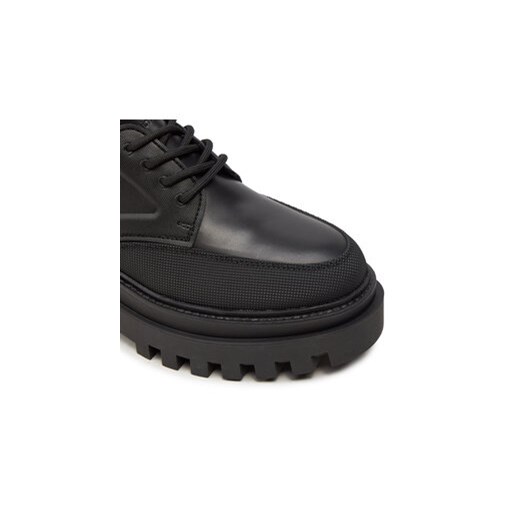 Calvin Klein Jeans Sneakersy Flatform Laceup Derby Mg Mtl YW0YW01502 Czarny 39 MODIVO