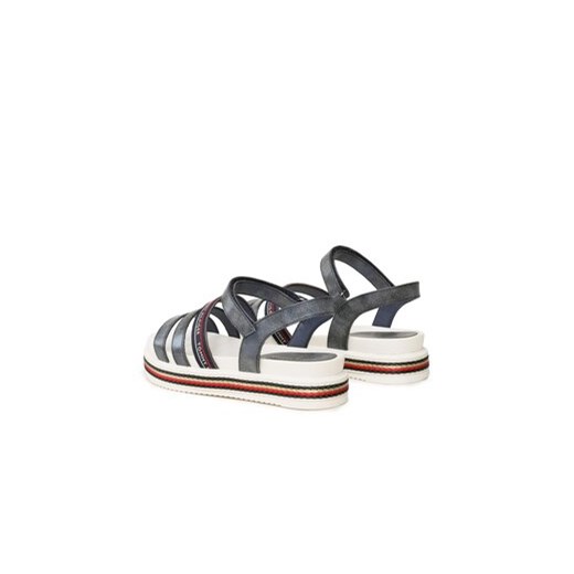 Tommy Hilfiger Sandały Platform Velcro Sandal T3A2-32763-0568 S Granatowy Tommy Hilfiger 38 MODIVO