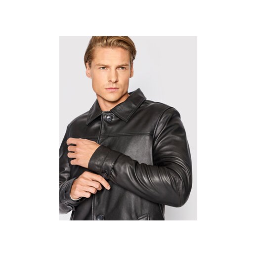 Serge Pariente Kurtka skórzana Harry Czarny Regular Fit Serge Pariente XL MODIVO