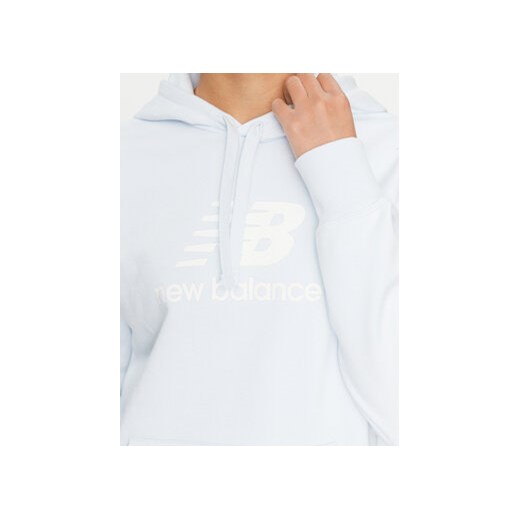 New Balance Bluza Essentials Stacked Logo Hoodie WT31533 Błękitny Regular Fit New Balance XS MODIVO