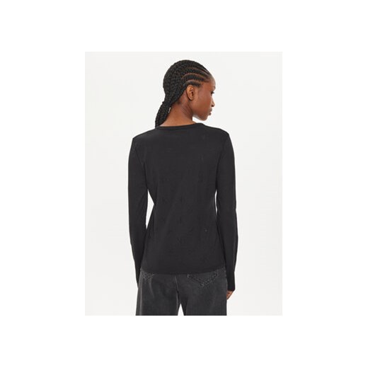Calvin Klein Jeans Bluzka Burn Out J20J223628 Czarny Regular Fit XS MODIVO