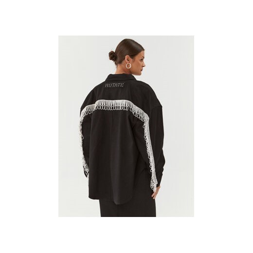ROTATE Kurtka jeansowa Twill 101014100 Czarny Oversize Rotate 36 MODIVO