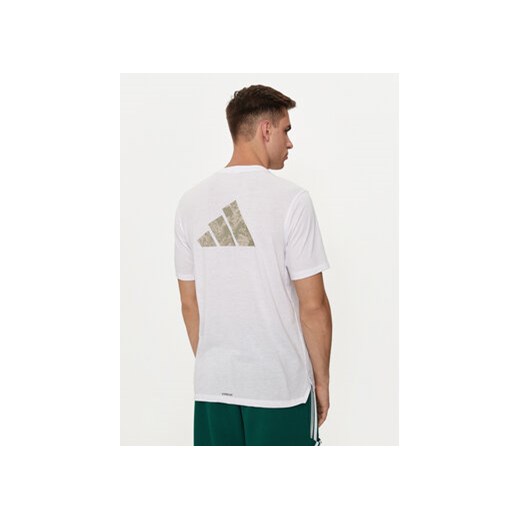 adidas T-Shirt Workout Logo IT2125 Biały Regular Fit M MODIVO