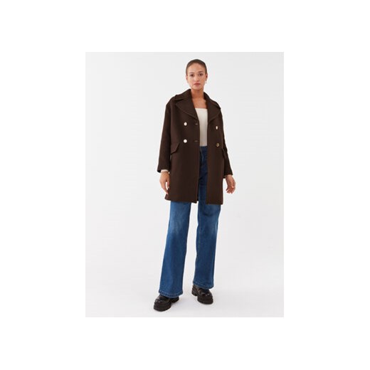 Pinko Płaszcz wełniany Effetto 101747 Y7DY Brązowy Regular Fit Pinko M MODIVO