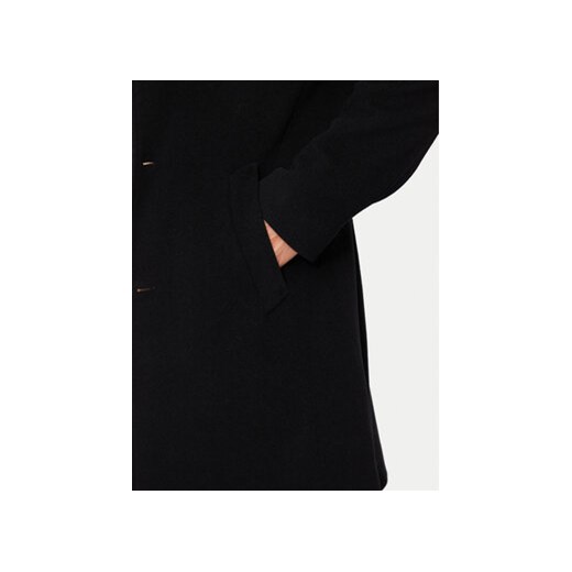 Tommy Hilfiger Płaszcz wełniany MW0MW37956 Czarny Regular Fit Tommy Hilfiger M MODIVO