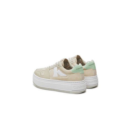 Calvin Klein Jeans Sneakersy Bold Platf Low Lace Mix Nbs Mtr YW0YW01482 Écru 40 MODIVO