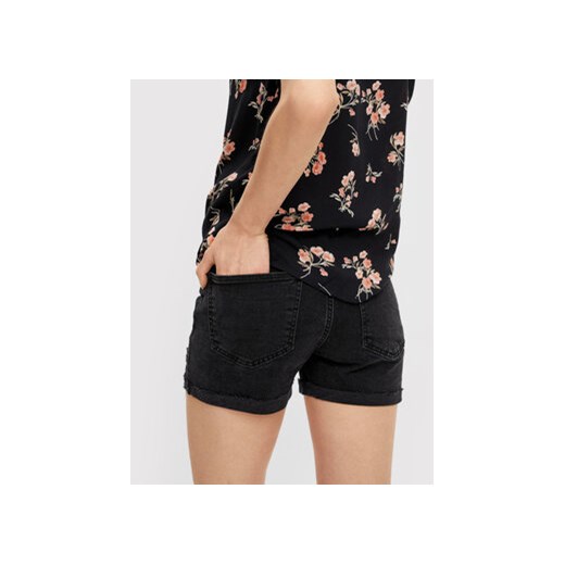 Pieces Szorty jeansowe Lisa 17112539 Czarny Regular Fit Pieces XS MODIVO