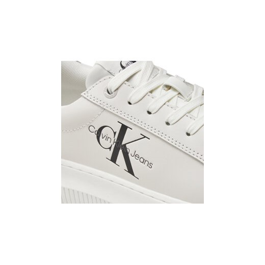 Calvin Klein Jeans Sneakersy Chunky Cupsole Laceup Lth Ml Mtl YW0YW01476 Biały 41 MODIVO