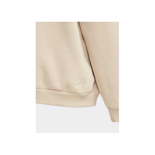adidas Bluza Fleece IB3233 Beżowy Loose Fit 7_8Y MODIVO
