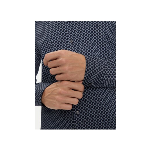 Calvin Klein Koszula Poplin 2Tones Print Slim K10K113545 Granatowy Slim Fit Calvin Klein 41 MODIVO