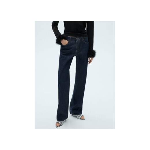 Mango Jeansy 77039075 Granatowy Straight Fit Mango 44 MODIVO