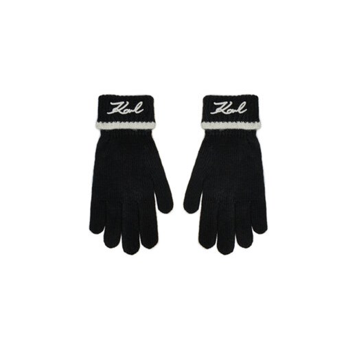 KARL LAGERFELD Rękawiczki Damskie 246W3601 Czarny Karl Lagerfeld M MODIVO