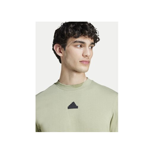 adidas T-Shirt Future Icons 3-Stripes IY7736 Zielony Regular Fit L MODIVO
