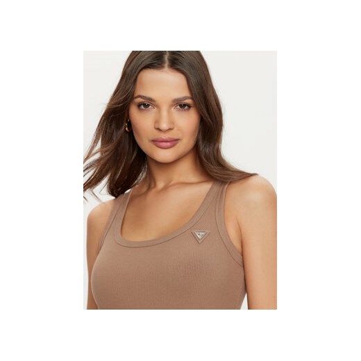 Guess Top V4YP06 K8RT2 Brązowy Regular Fit Guess L MODIVO