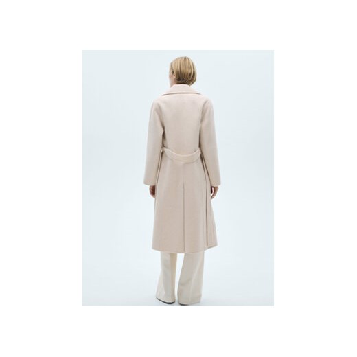 Mango Płaszcz wełniany Batin 77016723 Beżowy Oversize Mango S MODIVO