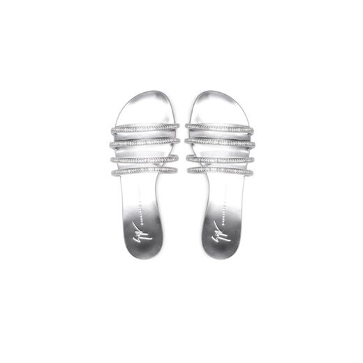 Giuseppe Zanotti Klapki E200003 Srebrny Giuseppe Zanotti 37 MODIVO