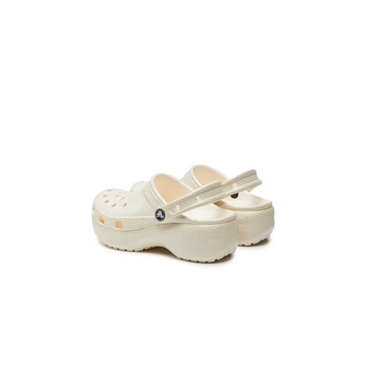 Crocs Klapki Classic Platform Glitter Clog W 207241 Écru Crocs 42_43 MODIVO