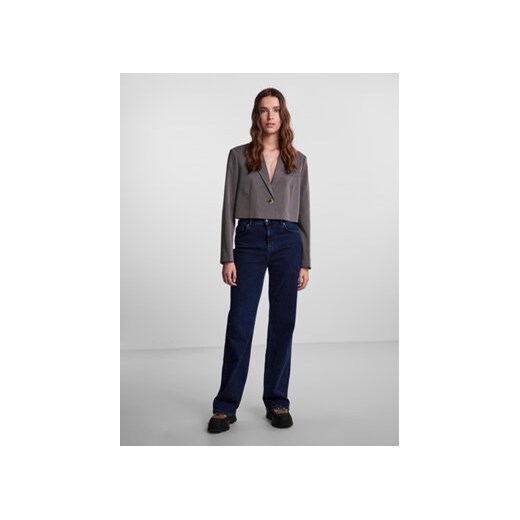 Pieces Marynarka 17141850 Szary Cropped Fit Pieces L MODIVO