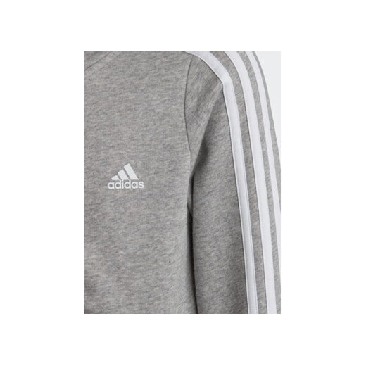 adidas Bluza Essentials 3-Stripes IC3635 Szary Slim Fit 11_12Y MODIVO