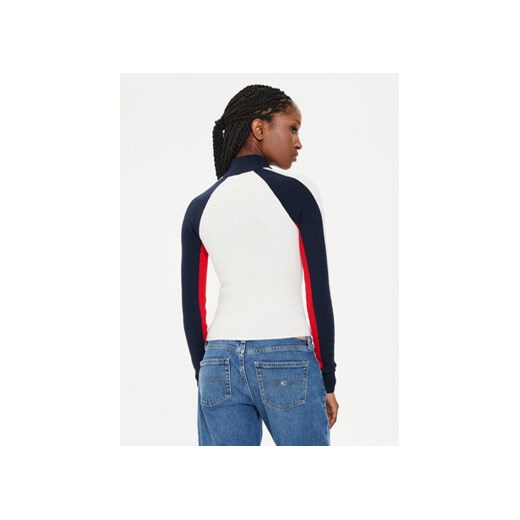 Tommy Jeans Sweter Colorblock DW0DW18595 Écru Slim Fit Tommy Jeans M MODIVO