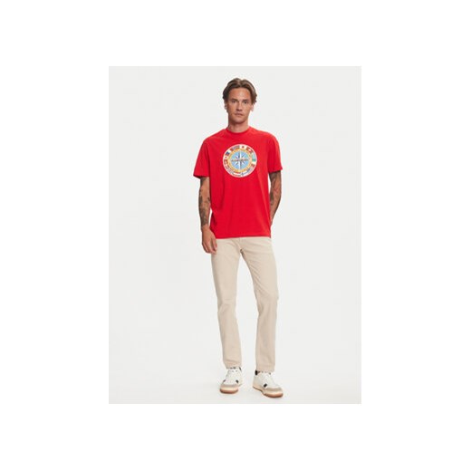 Napapijri T-Shirt S-Dorees NP0A4IBE Czerwony Regular Fit Napapijri S MODIVO