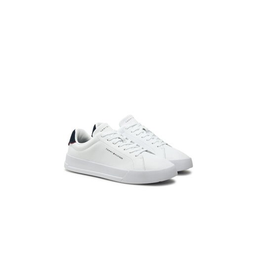 Tommy Hilfiger Sneakersy Th Court Lth Detail Ess FM0FM05367 Biały Tommy Hilfiger 41 MODIVO