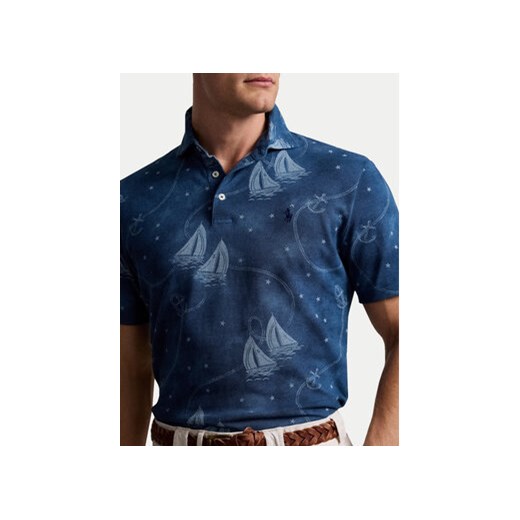 Polo Ralph Lauren Polo 710941436001 Niebieski Custom Slim Fit Polo Ralph Lauren XL MODIVO