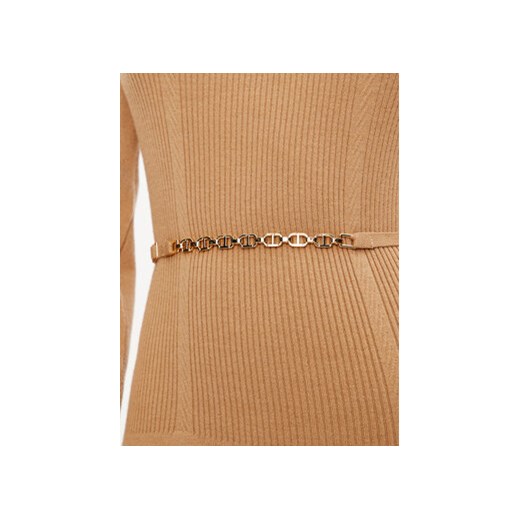 TWINSET Sukienka dzianinowa 242TP3591 Beżowy Slim Fit Twinset M MODIVO