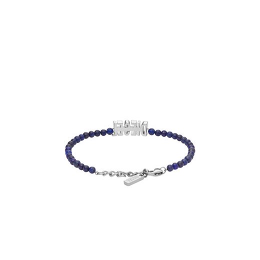 Diesel Bransoletka Blue Agate Beaded Bracelet DX1544040 Niebieski Diesel uniwersalny MODIVO
