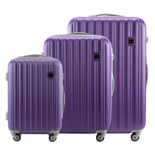 56-3-64X-24 Komplet walizek na kółkach wittchen fioletowy na kółkach