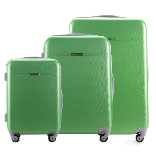 V25-10-76X-70 Komplet walizek na kółkach wittchen zielony na kółkach