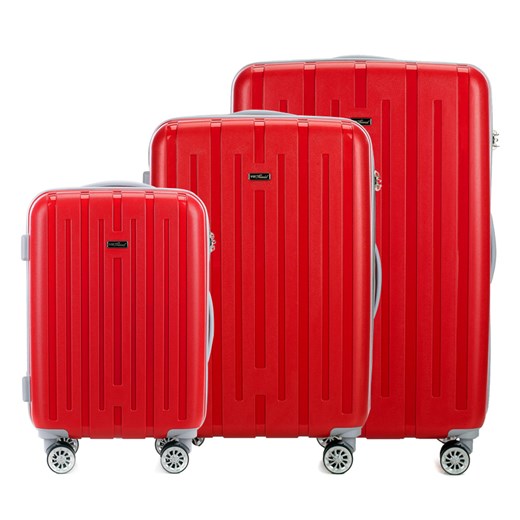 V25-10-81X-50 Komplet walizek na kółkach wittchen pomaranczowy na kółkach