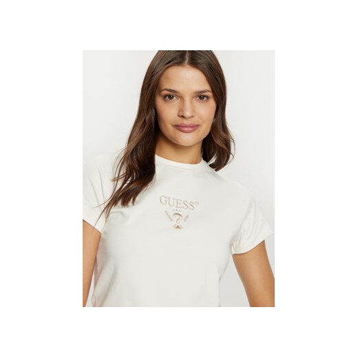 Guess T-Shirt V4YI21 KCDH1 Écru Slim Fit Guess XL MODIVO