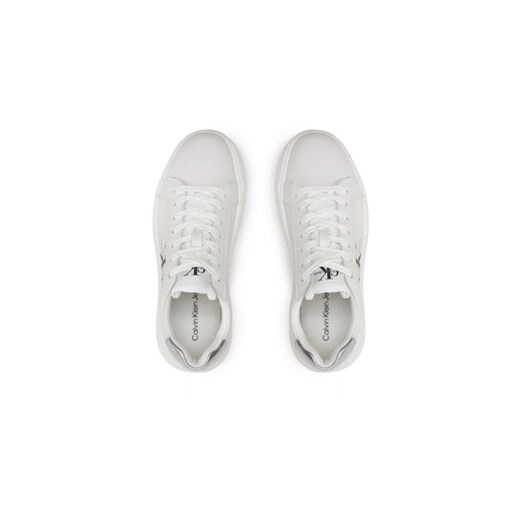 Calvin Klein Jeans Sneakersy Chunky Cupsole Laceup Lth Ml Mtl YW0YW01476 Biały 41 MODIVO