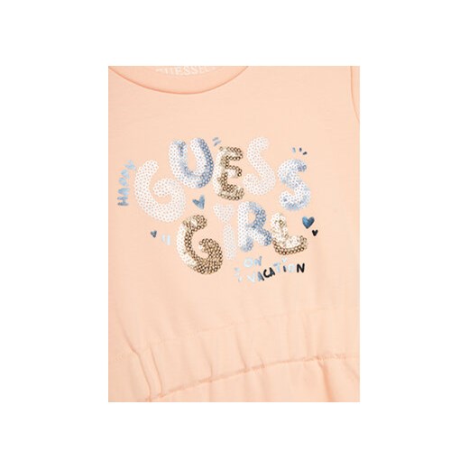 Guess Sukienka codzienna K4GK07 KAE23 Koralowy Regular Fit Guess 4Y MODIVO