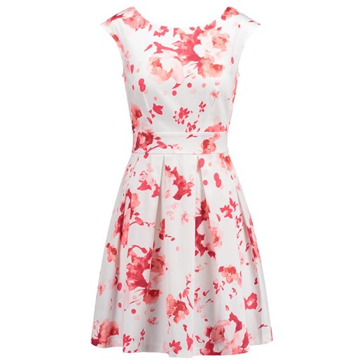 Closet Sukienka letnia white red zalando bezowy abstrakcyjne wzory