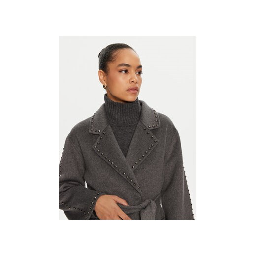 ViCOLO Płaszcz wełniany TS0032 Szary Regular Fit Vicolo L MODIVO