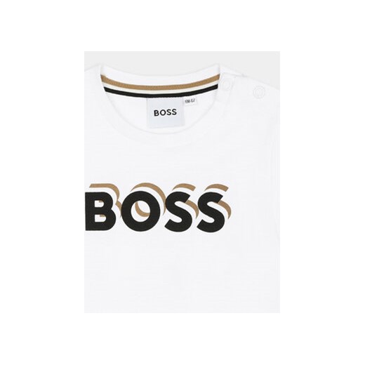 Boss Komplet t-shirt i spodenki J50624 M Beżowy Regular Fit 18M MODIVO