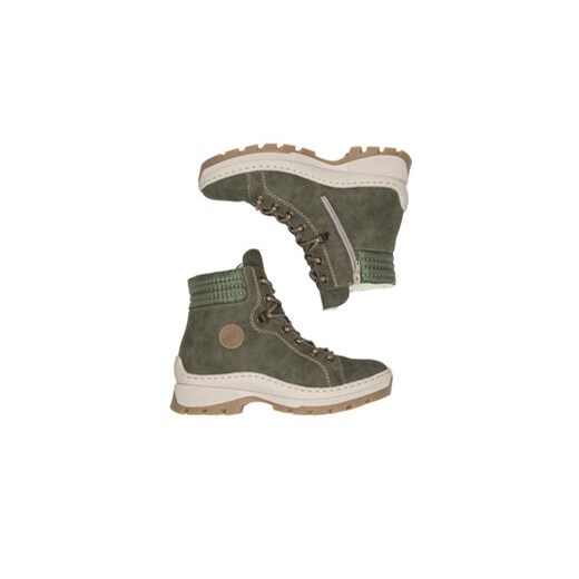Rieker Botki X9334-54 Zielony Rieker 38 MODIVO