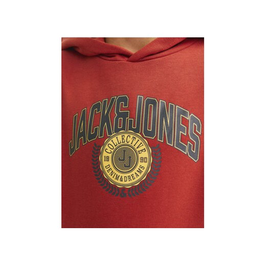 Jack&Jones Junior Bluza Kam Varsity 12266761 Czerwony Standard Fit Jack&jones Junior 164 MODIVO