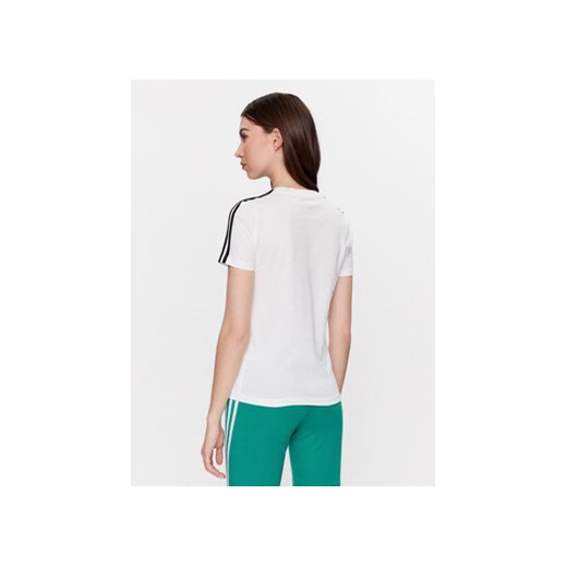 adidas T-Shirt Essentials Slim 3-Stripes T-Shirt GL0783 Biały Slim Fit XL MODIVO