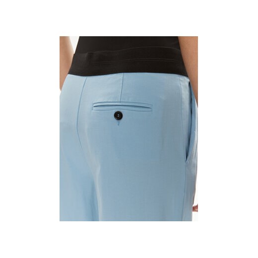 MSGM Spodnie materiałowe 3441MDP16 237200 Błękitny Relaxed Fit 38 MODIVO