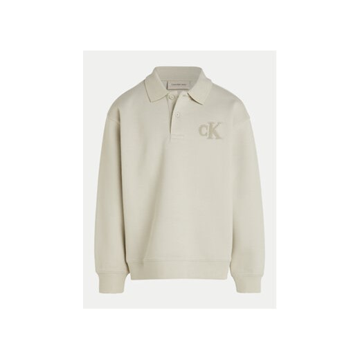 Calvin Klein Jeans Bluza IB0IB02231 Beżowy Regular Fit 10Y MODIVO