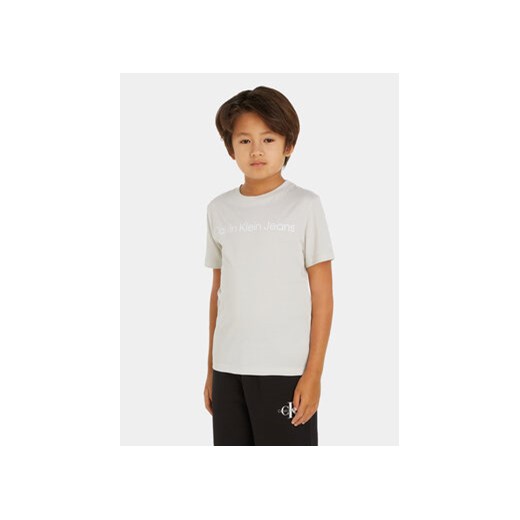 Calvin Klein Jeans T-Shirt IU0IU00599 Szary Regular Fit 12Y MODIVO
