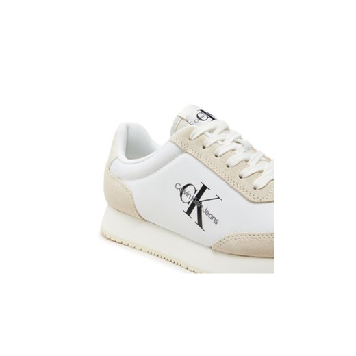 Calvin Klein Jeans Sneakersy Retro Runner Low Lace Ny Ml YW0YW01326 Biały 36 MODIVO