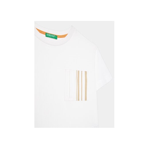 United Colors Of Benetton T-Shirt 3096C10BK Biały Regular Fit United Colors Of Benetton 140 MODIVO