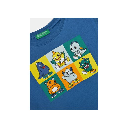 United Colors Of Benetton T-Shirt 3I1XG10DE Niebieski Regular Fit United Colors Of Benetton 110 MODIVO
